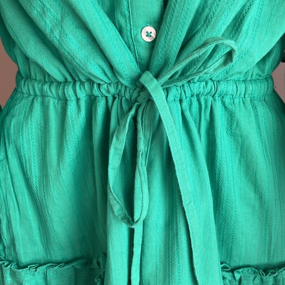 Draper James Avery Shirtdress in Mint Green Dobby Stripe, Medium - Picture 3 of 16